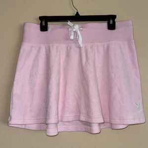 Playboy By PacSun Light Pink Terrycloth Mini Skirt Y2K Logo Bunny Embroidered L
